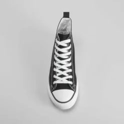 Zapatilla alta lona negra NYC