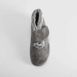 Zapatilla bota velcro gris COMFEET