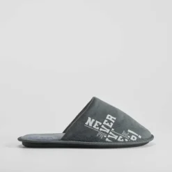 Zapatilla casa abierta gris oscuro OLYNE