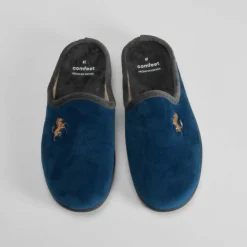 Zapatilla casa caballo azul COMFEET