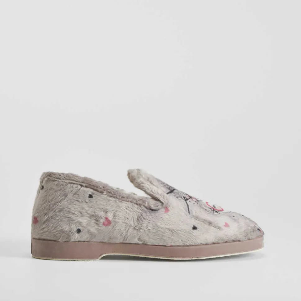 Zapatilla casa cerrada estampada gris COMFEET