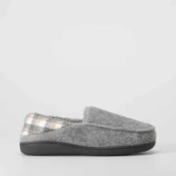 Zapatilla casa cerrada forro cálido gris OLYNE