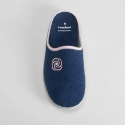 Zapatilla casa confort rizo azul COMFEET
