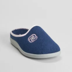 Zapatilla casa confort rizo azul COMFEET