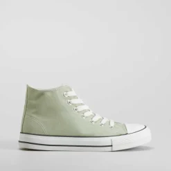 Zapatilla de lona alta verde NYC