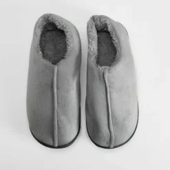 Zapatilla destalonada forrada gris ACHUCHONAS