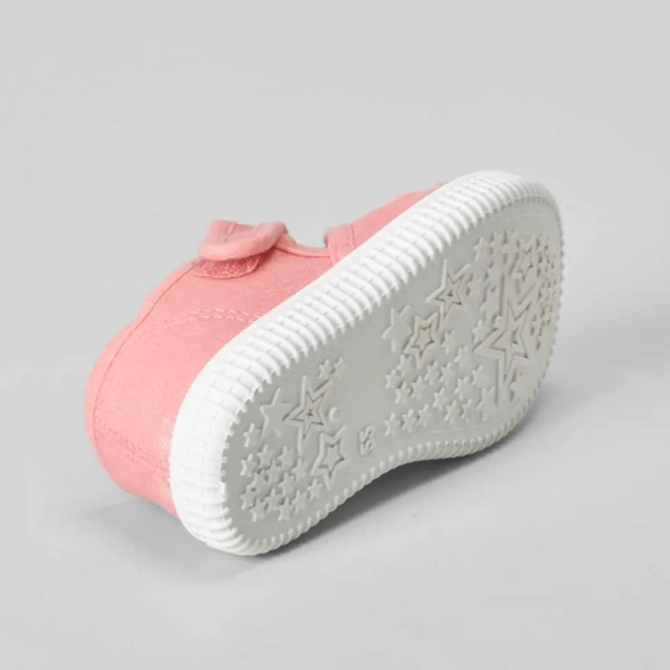 Zapatilla lona cangrejera bebé rosa BACHE