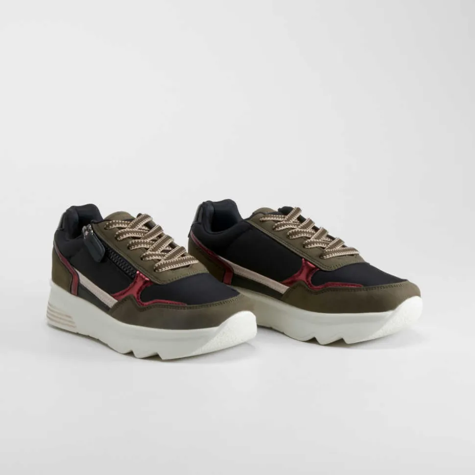 Zapatilla multicolor verde COMFEET