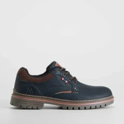 Zapato blucher tacón dentado negro SENDA ROAD