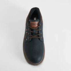 Zapato blucher tacón dentado negro SENDA ROAD