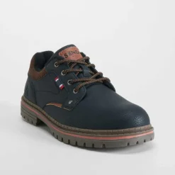 Zapato blucher tacón dentado negro SENDA ROAD