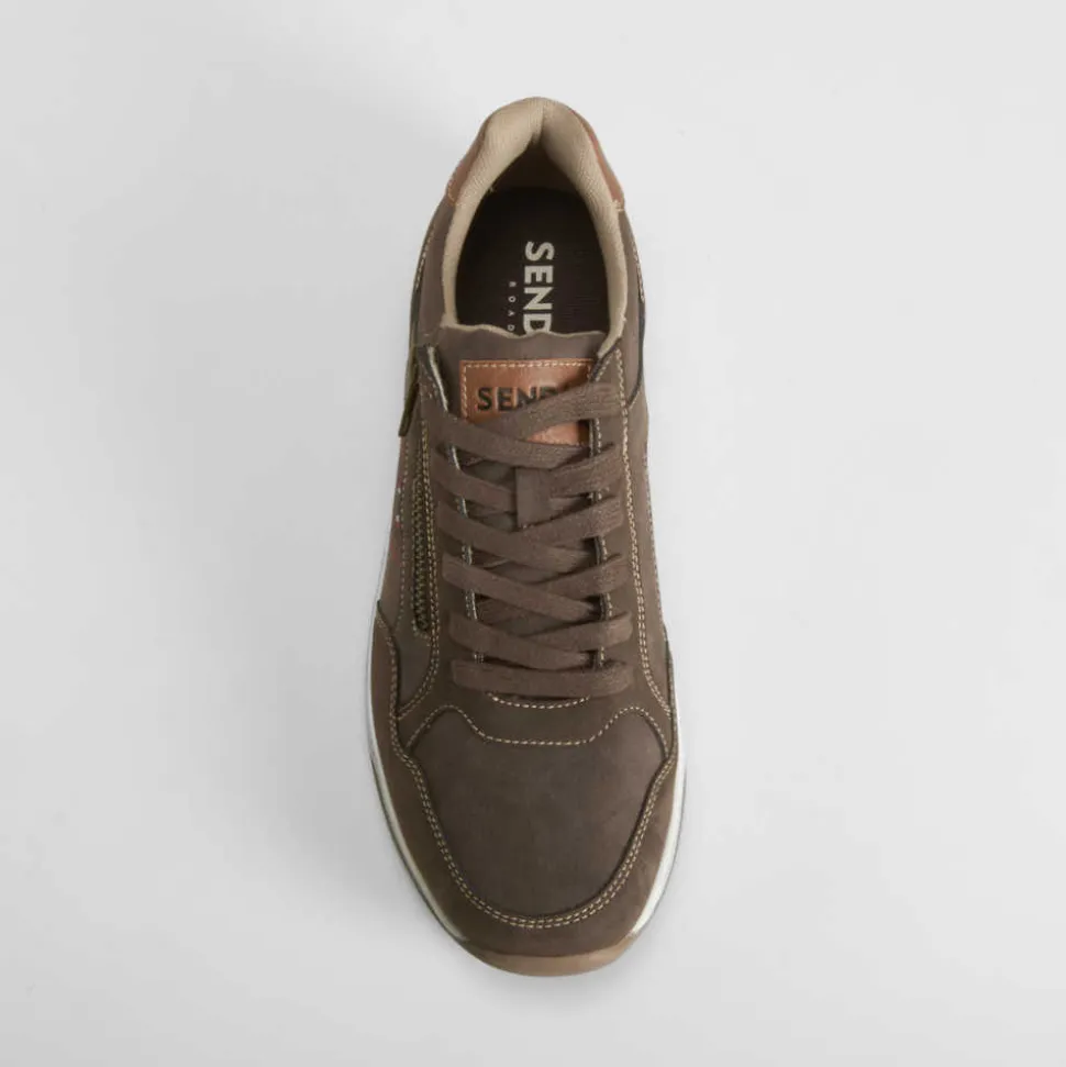 Zapato casual cremallera marrón SENDA ROAD