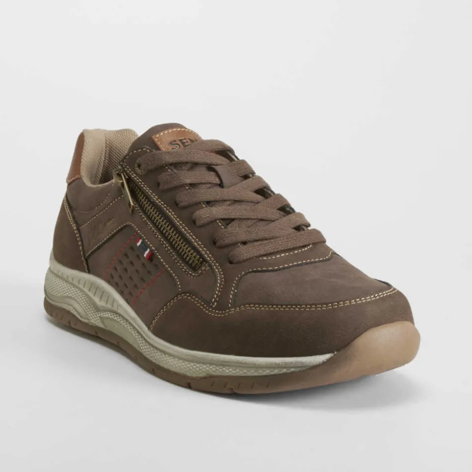 Zapato casual cremallera marrón SENDA ROAD