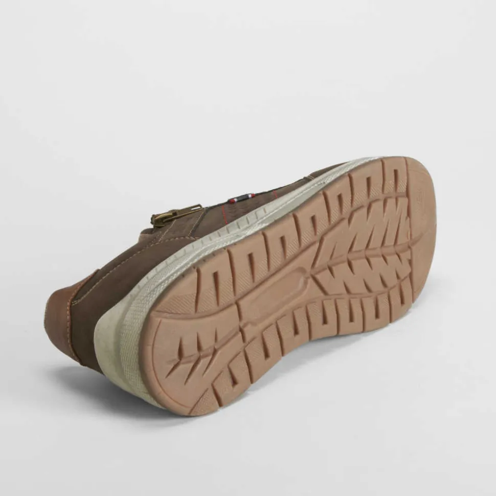 Zapato casual cremallera marrón SENDA ROAD