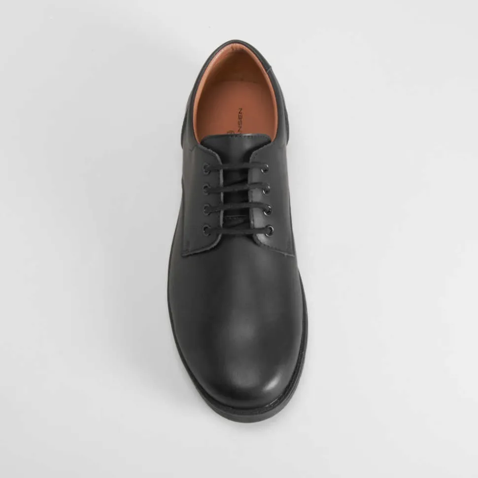 Zapato colegial piel con cordón negro MR. HANSEN