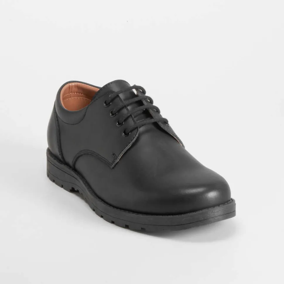 Zapato colegial piel con cordón negro MR. HANSEN