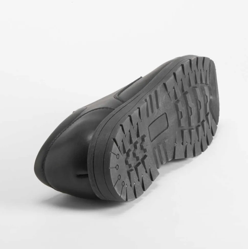 Zapato colegial piel con cordón negro MR. HANSEN