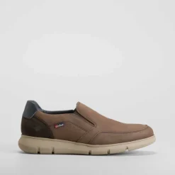 Zapato slip on rukwa piel marrón COMFEET
