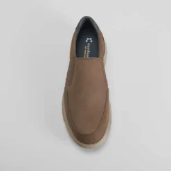 Zapato slip on rukwa piel marrón COMFEET